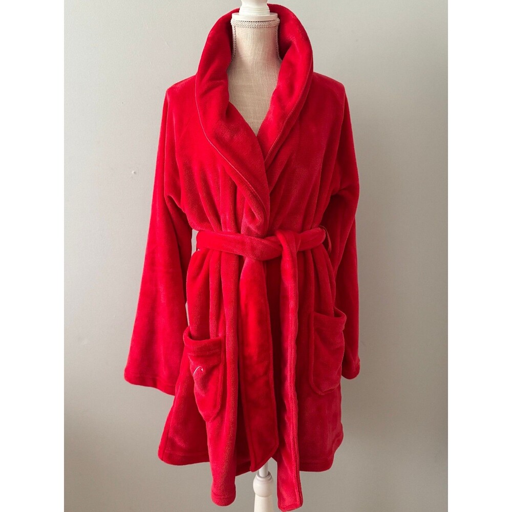 NEW Victoria's Secret Hot Pink Plush Robe Size M/L
